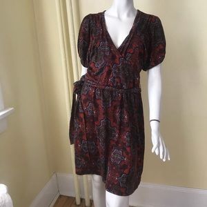 Fun paisley Charlotte Russe short-sleeve dress - L